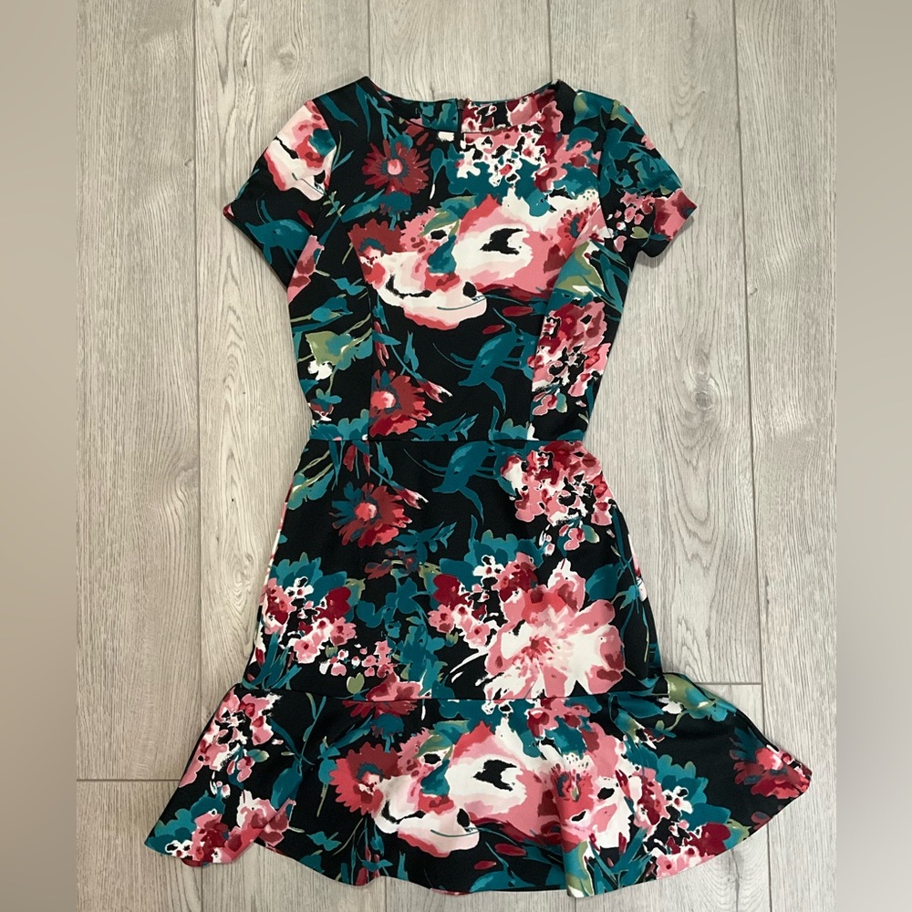 Floral black dress